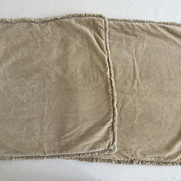 Pottery Barn Accents 2 Pottery Barn Velvet Fringe 22x22 Pillow